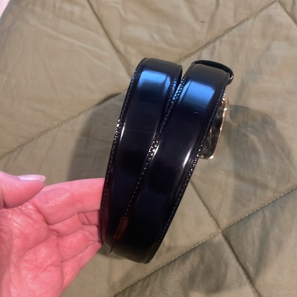 GUCCI black patten leather retro / vintage belt authentic - Picture 7 of 13